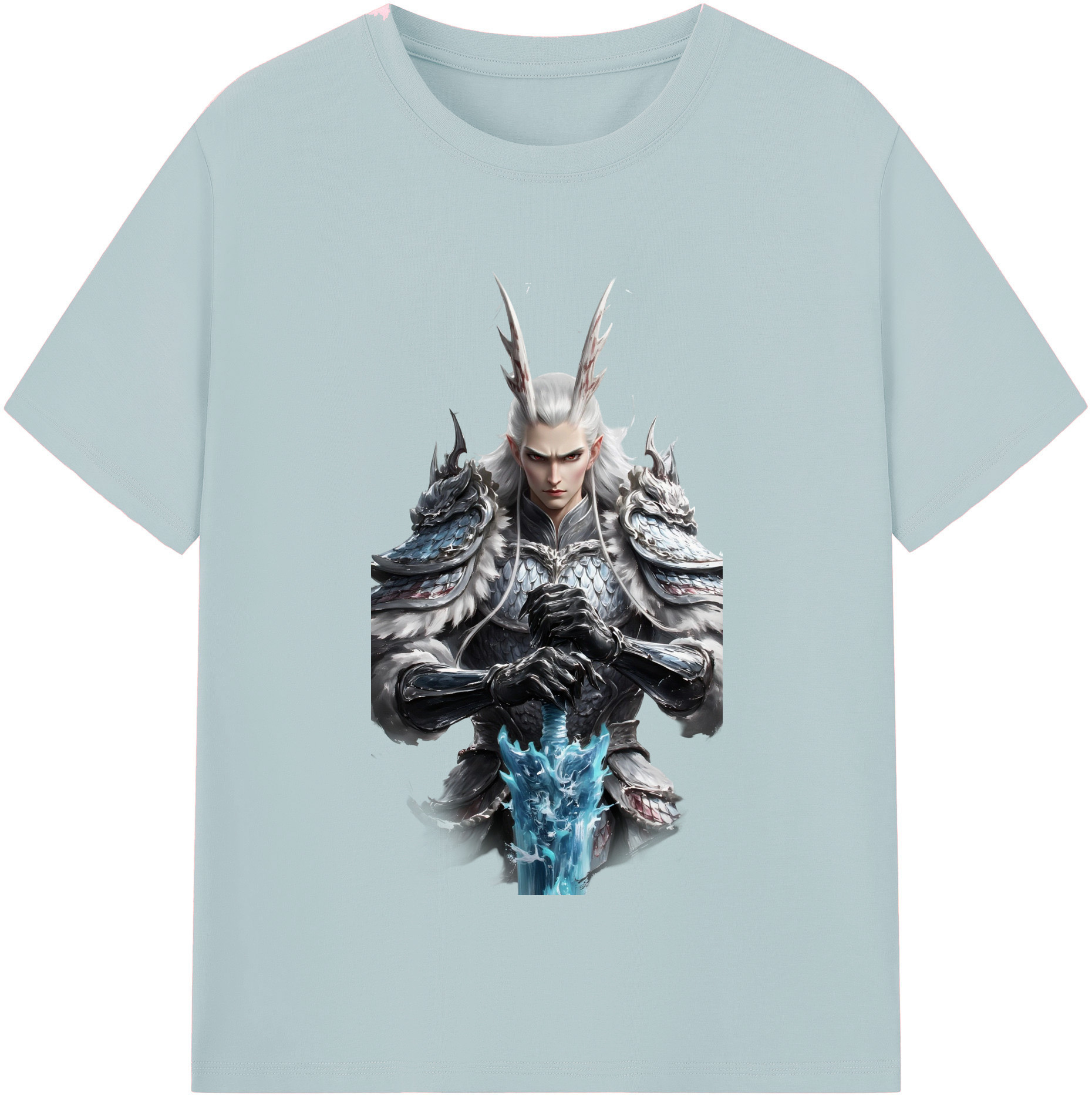 （画像用） Ne Zha 2 ナタ 魔童の大暴れ 綿100％半袖Tシャツ（フロントプリント）